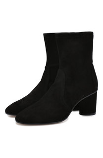 Замшевые ботильоны на устойчивом каблуке Stuart Weitzman
