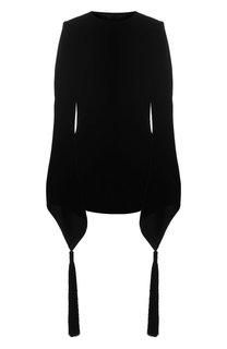 Бархатное мини-платье с бахромой Saint Laurent