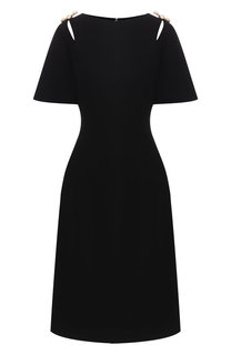 Шерстяное платье с декоративными разрезами Oscar de la Renta