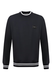Хлопковый свитшот с логотипом бренда Dolce & Gabbana