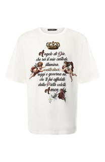 Хлопковая футболка с принтом Dolce & Gabbana