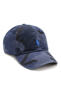 Хлопковая бейсболка с принтом Polo Ralph Lauren
