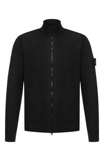Шерстяной кардиган на молнии с воротником-стойкой Stone Island