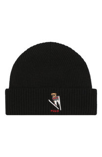 Шапка с вышивкой фактурной вязки Polo Ralph Lauren