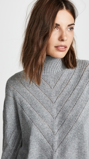 Barrie Cashmere V Stripe Turtleneck