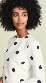Cynthia Rowley Polka Dot Long Sleeve Shift Dress