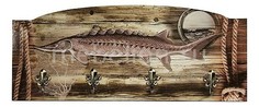 Настенная вешалка (60х25 см) Рыба S28 Акита