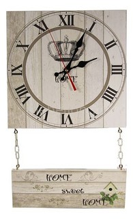 Настенные часы (30х52 см) С подвесным декором C71 Акита