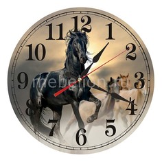 Настенные часы (30 см) Конь AC21 Акита