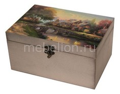 Шкатулка декоративная (26х18х11.5 см) Сказочный пейзаж 1725-15 Акита