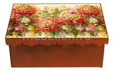 Шкатулка декоративная (26х18х13 см) Хризантема 1826-5 Акита