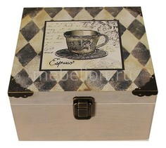 Шкатулка декоративная (24х24х13 см) Espresso 1012-14 Акита