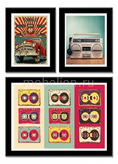 Набор из 3 панно Collage 317234 ОГОГО Обстановочка