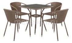 Набор уличный T282BNT/Y137C-W56 Light Brown 4Pcs Afina