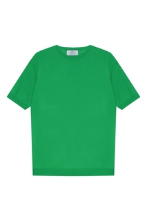 Зеленый джемпер с короткими рукавами Prada