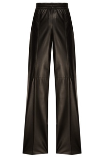 Черные кожаные брюки Prada