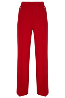 Красные брюки с эластичным поясом Prada