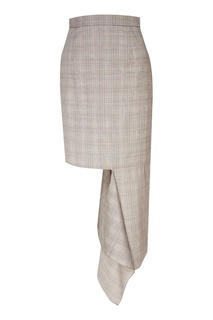 Серая юбка в клетку ЛИ ЛУ