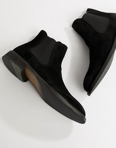 Замшевые ботинки челси Selected Homme - Черный
