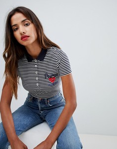 Футболка-поло в полоску Tommy Hilfiger - Темно-синий