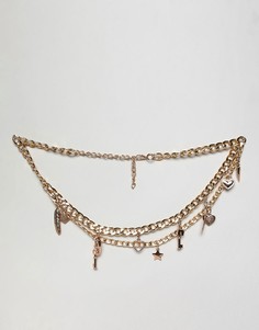 Ремень-цепочка с подвеской ASOS DESIGN - Золотой