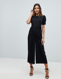 Комбинезон с воротником ASOS DESIGN - Черный