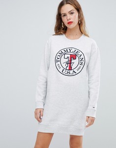Платье-свитшот с логотипом Tommy Jeans - Серый