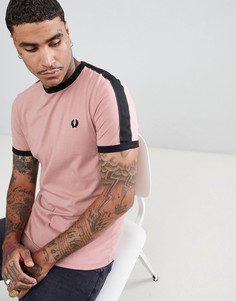 Бледно-розовая футболка с отделкой лентой Fred Perry Sports Authentic - Розовый