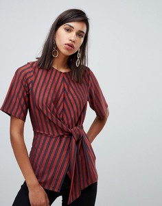 Топ в полоску River Island - Коричневый