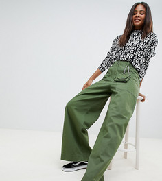 Широкие брюки цвета хаки со съемной сумкой ASOS DESIGN Tall - Зеленый