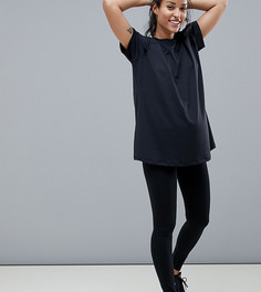 Хлопковые леггинсы ASOS 4505 Maternity - Черный