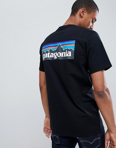 Черная футболка с логотипом Patagonia P-6 Responsibili-Tee - Черный