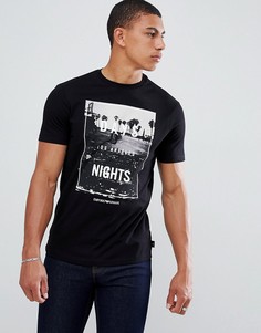 Черная футболка с фотопринтом Лос-Анджелеса Emporio Armani - Черный