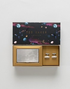 Запонки с узором пейсли Ted Baker - Серебряный