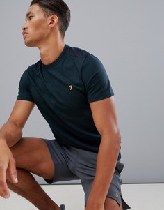 Зеленая футболка колор блок с логотипом Farah Sport Newark - Зеленый