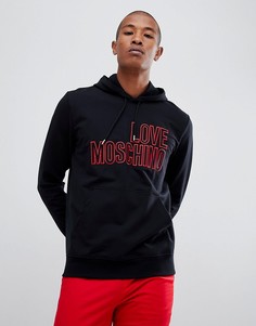 Худи черного цвета с логотипом Love Moschino - Черный