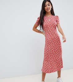 Чайное платье макси в горошек ASOS DESIGN Petite - Мульти