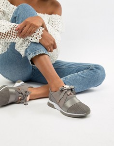 Серые замшевые кроссовки с ремешком Ted Baker - Серый