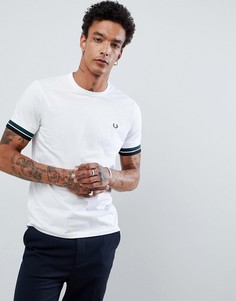 Белая футболка с контрастной отделкой Fred Perry - Белый