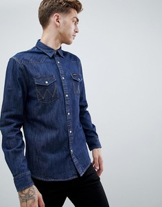 Джинсовая рубашка в стиле вестерн Wrangler - Синий
