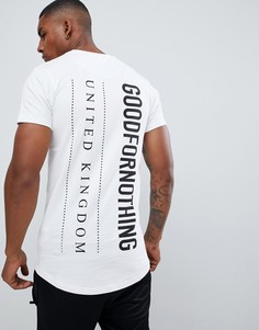 Обтягивающая футболка с логотипом на спине Good For Nothing - Белый