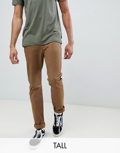 Узкие чиносы с отделкой на карманах Ted Baker Tall - Коричневый