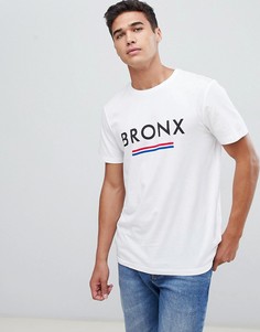 Белая футболка с принтом New Look Bronx - Белый