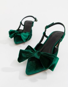 Туфли на каблуке с бантиками ASOS DESIGN Sherry - Зеленый