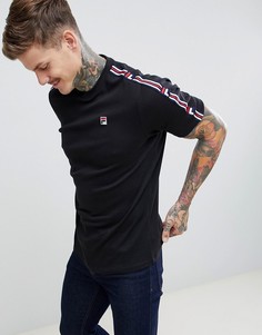 Черная футболка с лентой Fila White Line Heath - Черный