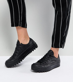 Черные кеды на платформе с рифленой подошвой Converse Chuck Taylor All Star Ox - Черный