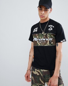 Черная футболка AAPE By A Bathing Ape racing - Черный