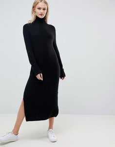 Платье-джемпер миди с разрезами по бокам ASOS DESIGN - Черный