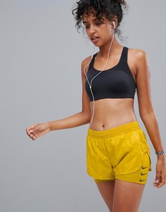 Nike Run Division Elevate 2 In 1 Shorts In Mustard Yellow - Коричневый