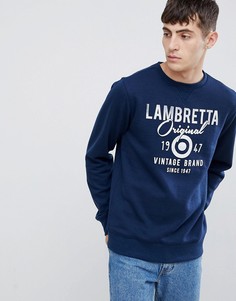 Свитшот с логотипом Lambretta - Темно-синий